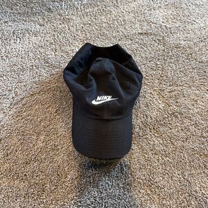 Nike Black Cap with White Logo